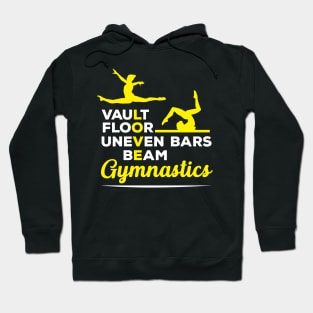 Gymnast Tshirt Love Gymanstics Vault Bars Beam Floor Hoodie